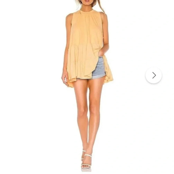 Free People Right on Time Tunic Top Size Small in Apricot (Peach/Yellow) Size S - Picture 2 of 3